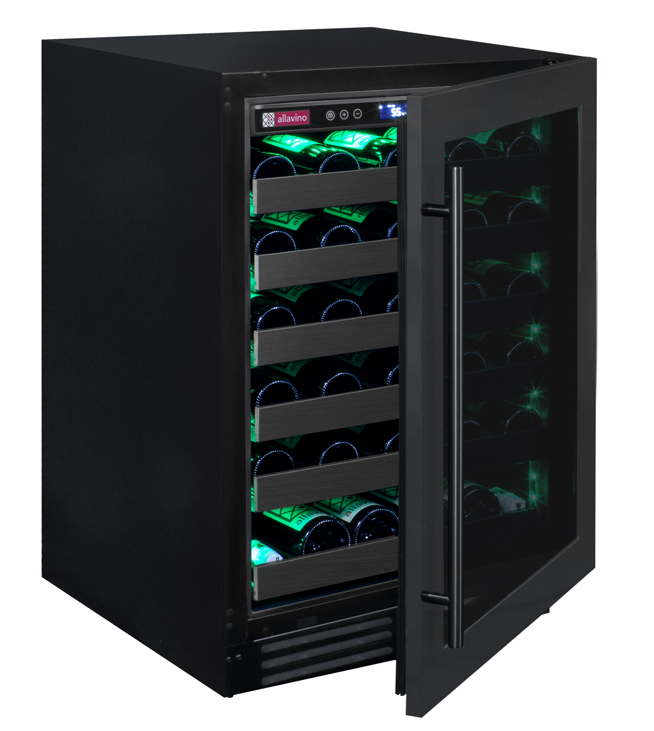 Allavino BDW5034S1BSR Single Zone Right Hinge Black Stainless Steel