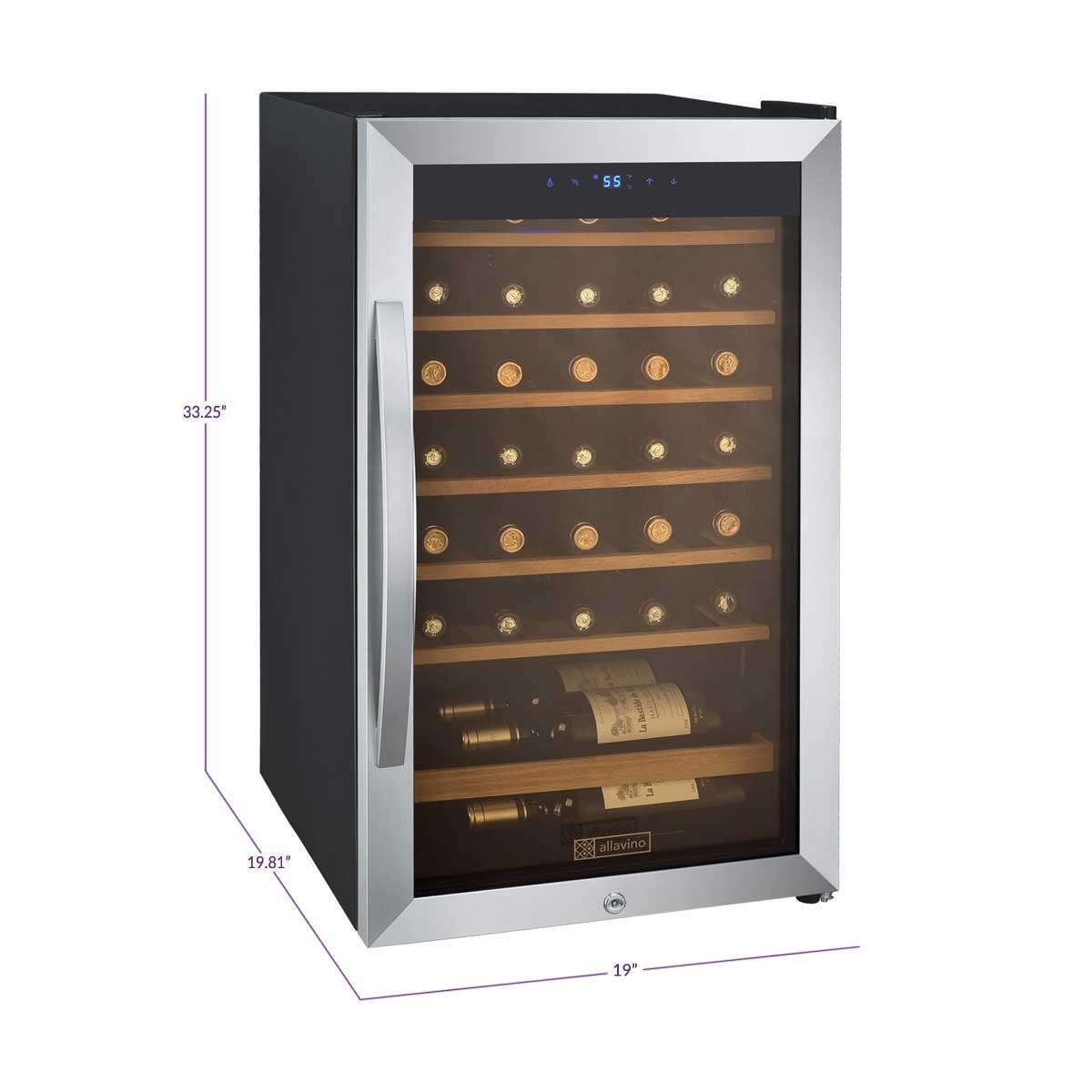Allavino KWR33S1SR Cascina Series 33 Bottle Wine Refrigerator
