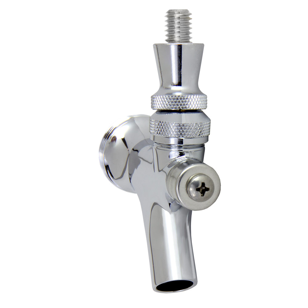 SelfClosing Chrome Beer Faucet with Stainless Steel Lever