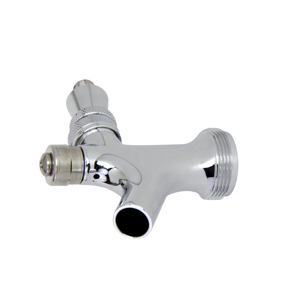 SelfClosing Chrome Beer Faucet with Stainless Steel Lever