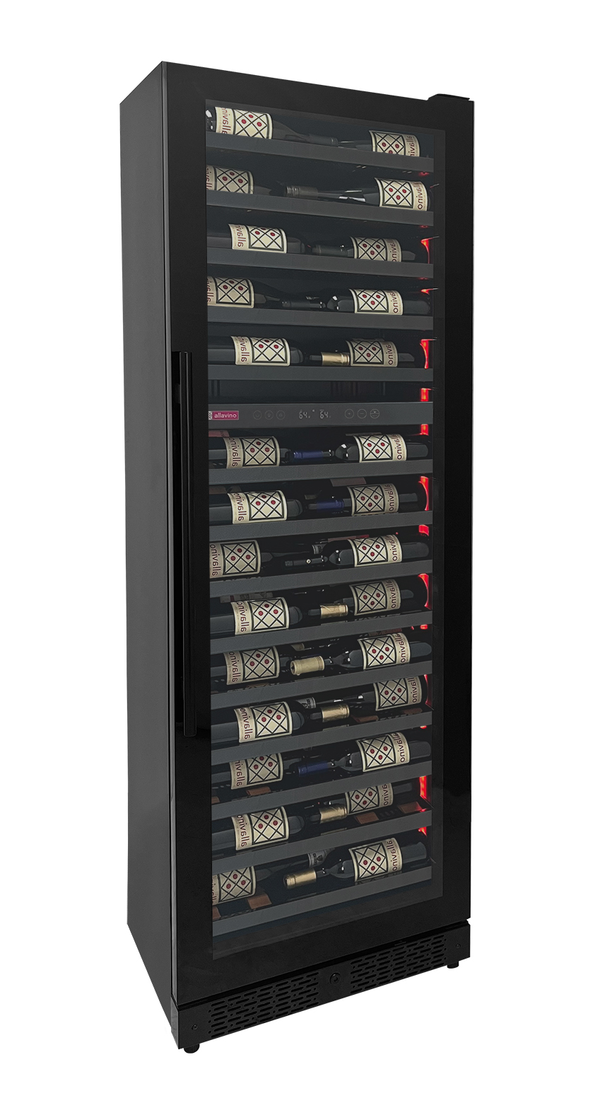 Allavino VSW6771D2BR Dual Zone Right Hinge Black Shallow Wine Cooler