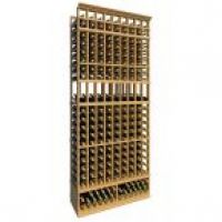 8' Ten Column Display Wood Wine Rack