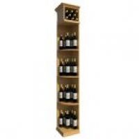 7' Solid Quarter Round Wine Display - Square Base