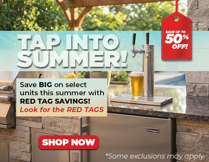 Summer sale deals up to 50&percnt; off savings Kegco Allavino sale kegerators&comma; wine refrigerators&comma; beverage centers and more instant savings with free shipping