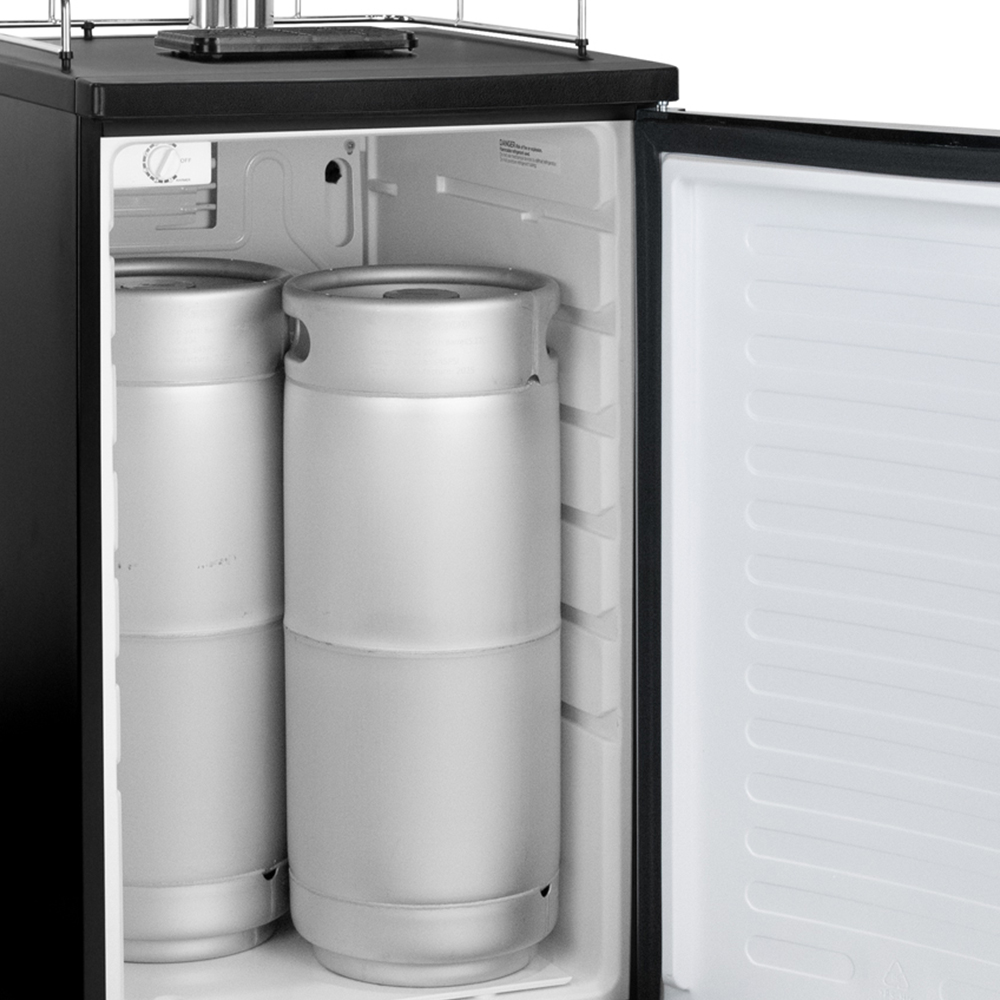 large interior can hold a full-size keg does not fit coors or miller kegs