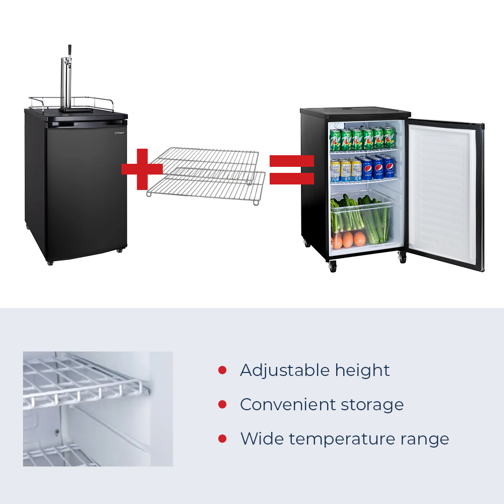 converts to all refrigerator or beverage center