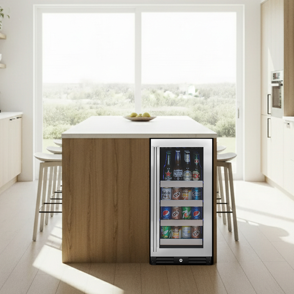 stylish built in wine storage