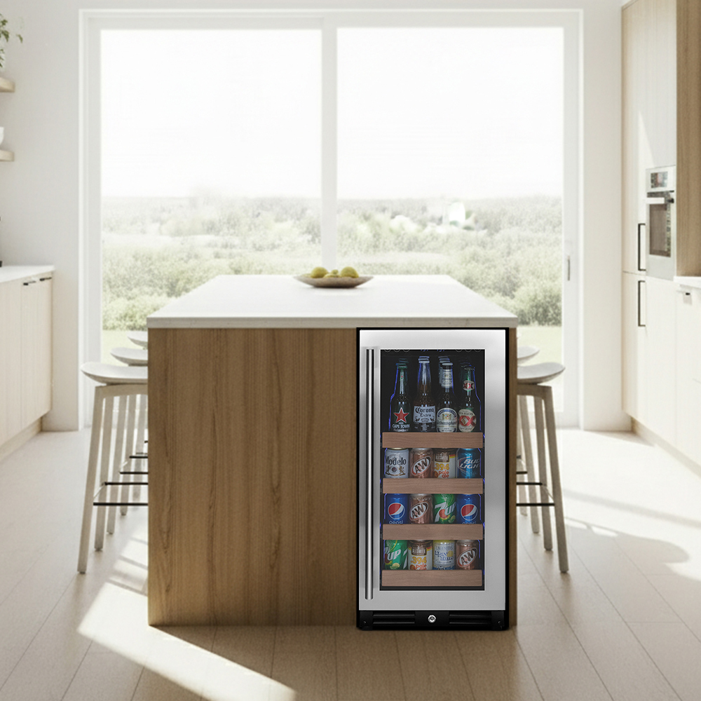 stylish built in wine storage