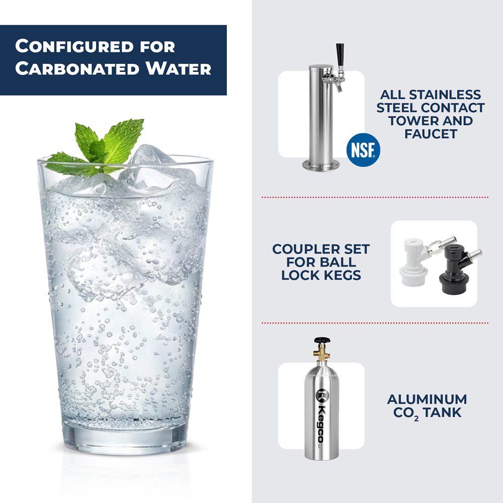 configured for carbonated sparkling soda water
