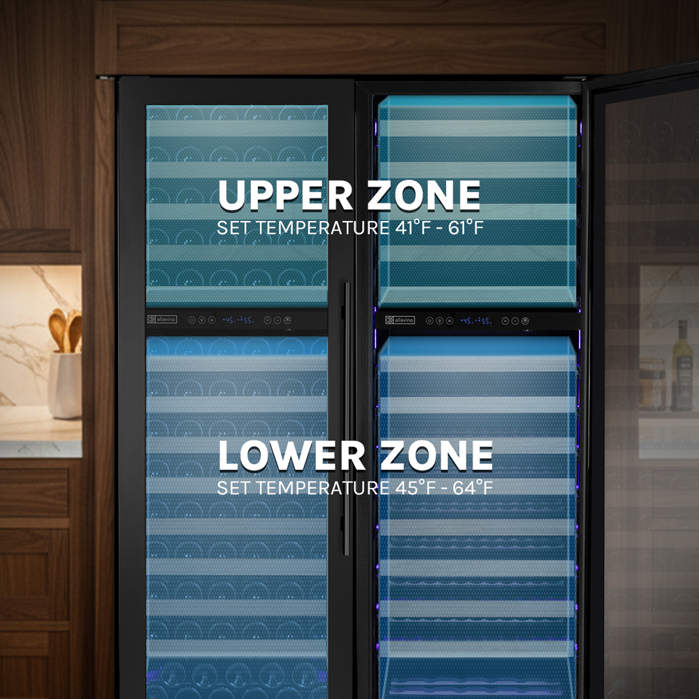 dual zone two separate cooling control panels