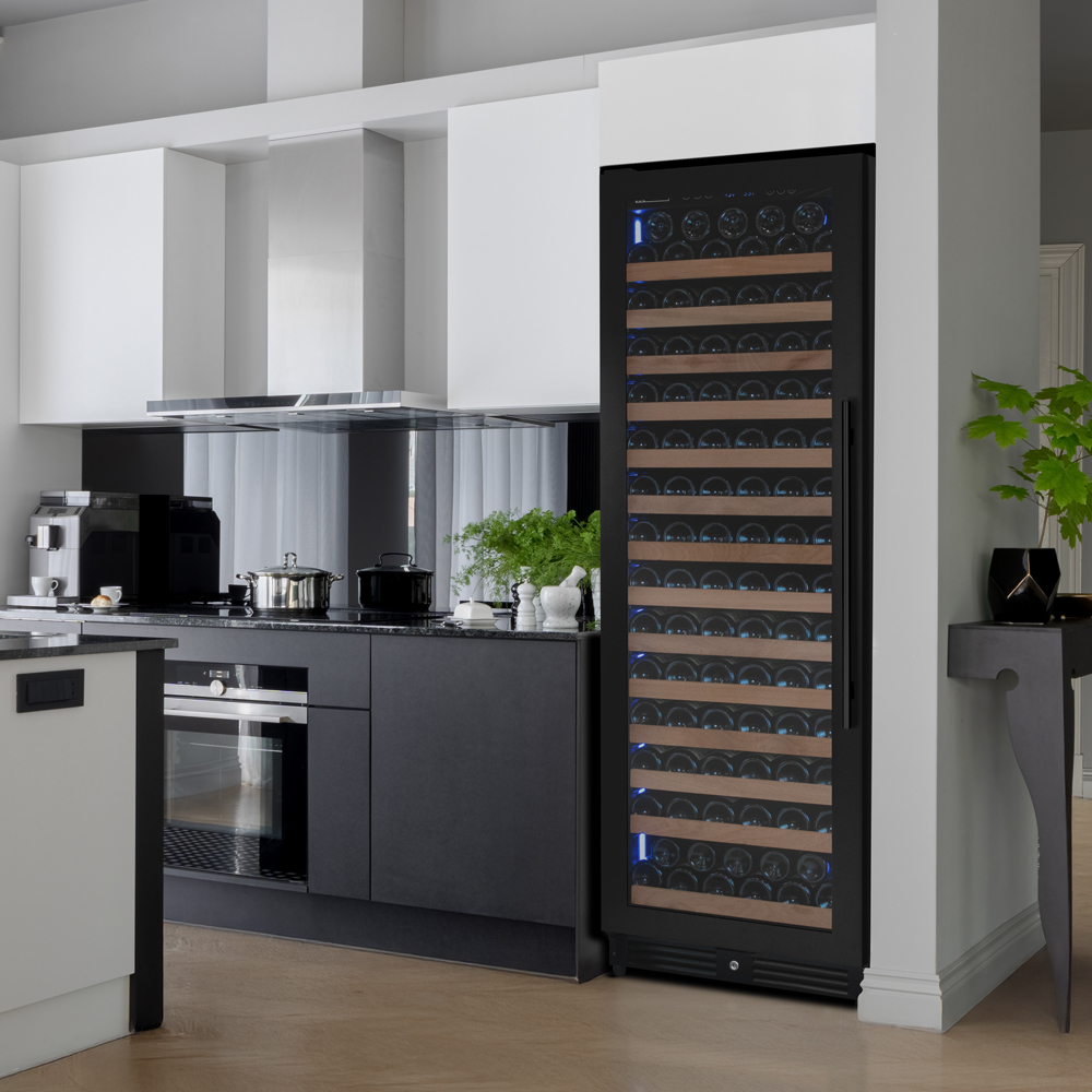 stylish built in wine storage