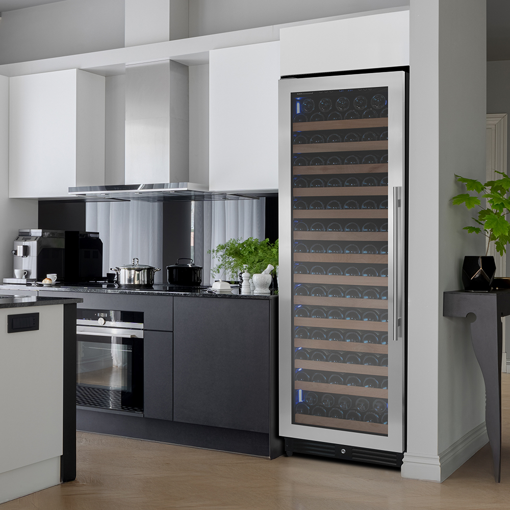 stylish built in wine storage