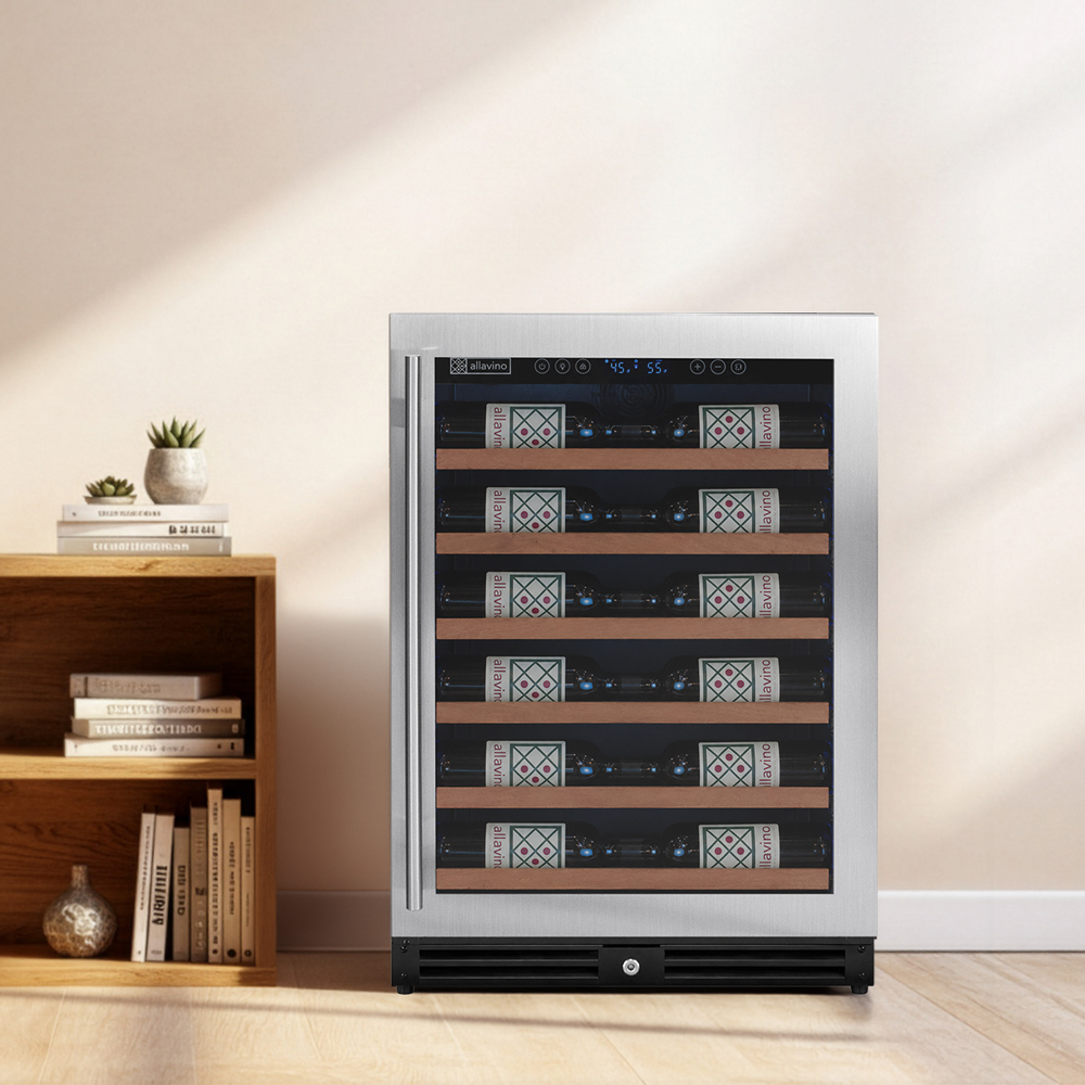shallow 17 inch bookshelf depth wine cooler