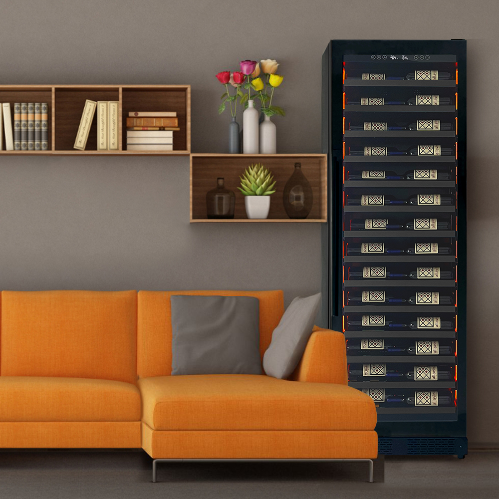 shallow slim bookshelf depth wine refrigerator