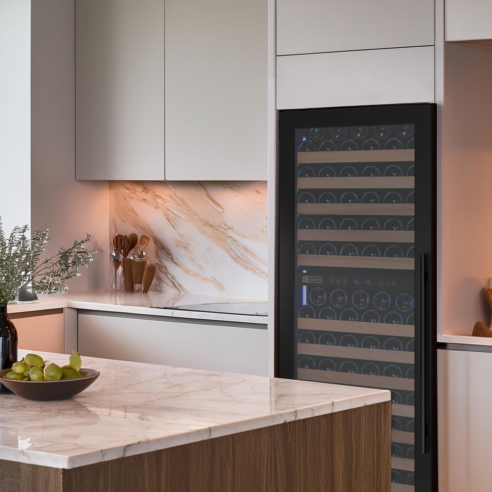 stylish built in wine storage