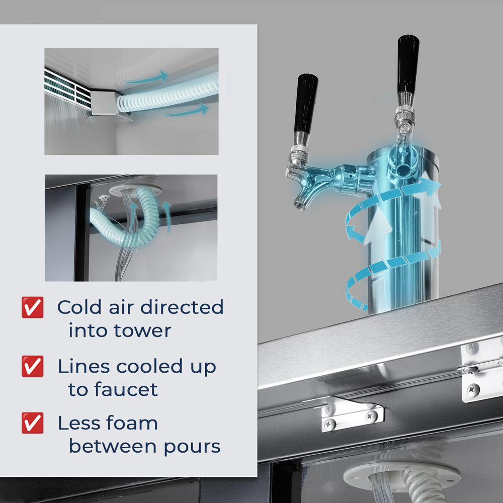 air cooled tower prevents foam
