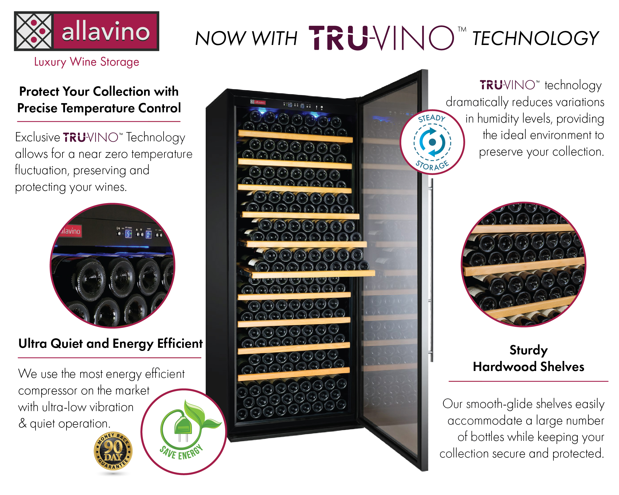 YHWR305-1B20 554 bottle wine refrigerator