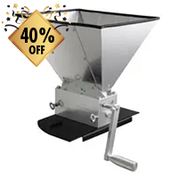 Grain Mill with 11lb Hopper and 3 Rollers