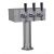 3 Faucet Brushed Stainless Tower