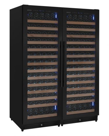Allavino Reserva 2X-VSW16371S-1B black metal side-by-side wine refrigerators