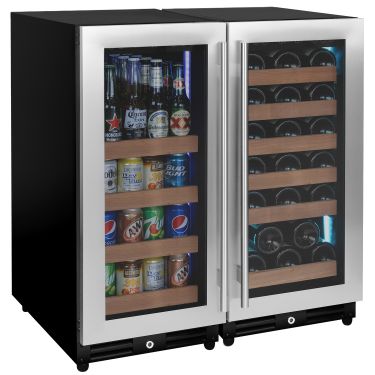 Allavino 3Z-VSWB15-2S20 30 inch side-by-side wine refrigerator beverage center