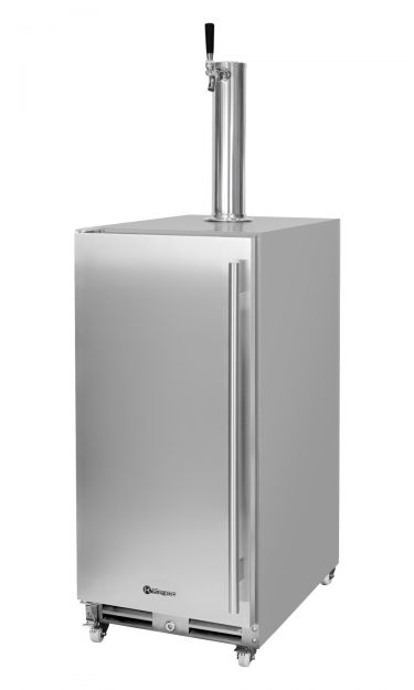 Kegco HBVSK-15O-SSL 15 inch all stainless steel outdoor kegerator