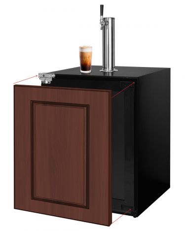 Kegco ICV24UPRL-1 left hinge panel ready iced coffee kegerator