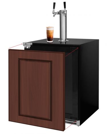 Kegco ICVSK24-PL2 left hinge panel ready iced coffee kegerator
