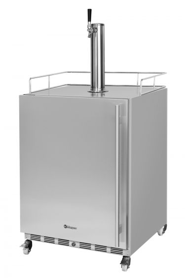 Kegco V24OSSL-1 24 inch left hinge stainless steel outdoor built-in kegerator