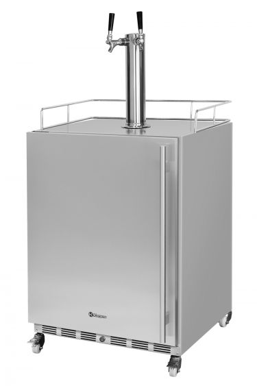 Kegco V24OSSL-2 two tap outdoor stainless steel built-in 24 inch kegerator