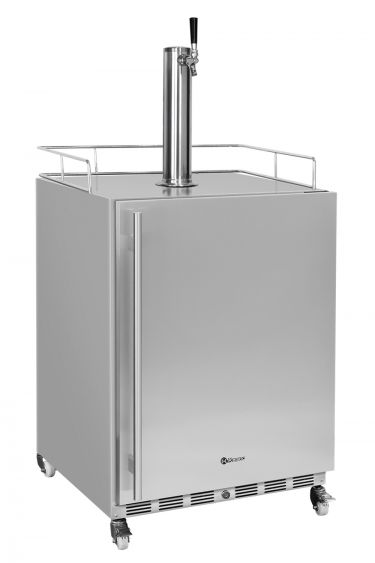 Kegco V24OSSR-1 single tap 24 inch outdoor stainless steel built-in kegerator