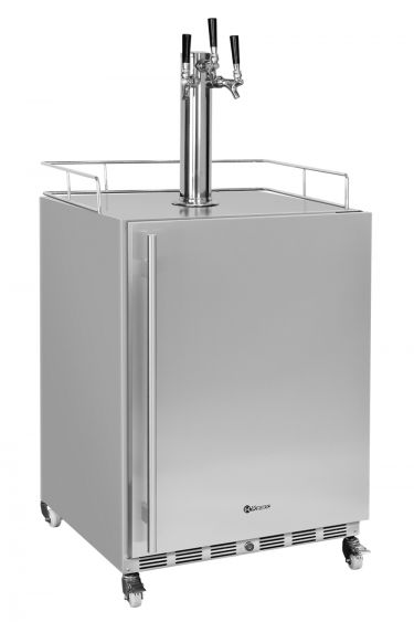 Kegco V24OSSR-3 24 inch stainless steel outdoor triple tap built-in kegerator