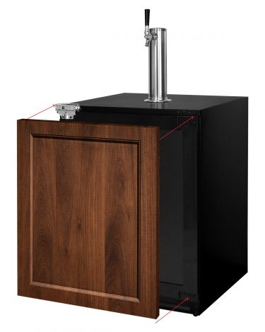 Kegco HBV32ADAPRL-1 24 inch wide left hinge homebrew ADA built-in kegerator
