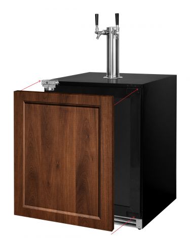 Kegco HBV32ADAPRL-2 homebrew ADA left hinge 24 inch wide built-in kegerator