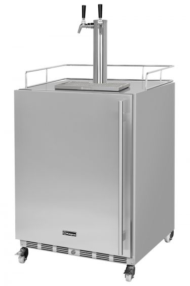 Kegco V24OSSL-2 two tap outdoor stainless steel built-in 24 inch kegerator