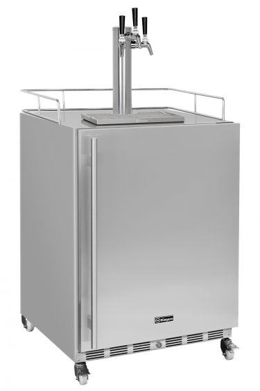 Kegco V24OSSR-3 24 inch stainless steel outdoor triple tap built-in kegerator