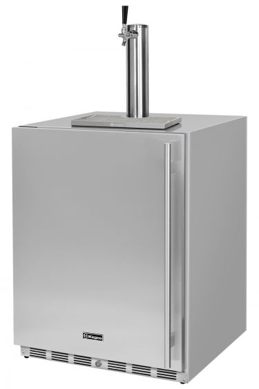 Kegco V24OSSR-1 single tap 24 inch outdoor stainless steel built-in kegerator