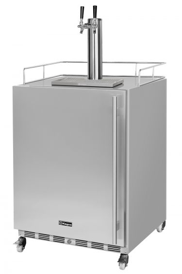 Kegco V24OSSL-2 two tap outdoor stainless steel built-in 24 inch kegerator