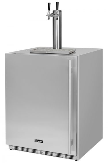 Kegco V24OSSL-2 two tap outdoor stainless steel built-in 24 inch kegerator