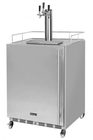 Kegco V24OSSL-3 triple tap left hinge 24 inch outdoor kegerator