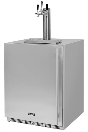 Kegco V24OSSL-3 triple tap left hinge 24 inch outdoor kegerator