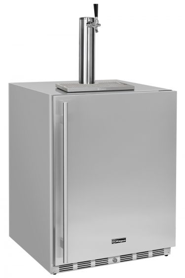 Kegco V24OXSR-1 single tap 24 inch outdoor stainless steel built-in kegerator