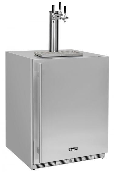 Kegco V24OSSR-3 24 inch stainless steel outdoor triple tap built-in kegerator