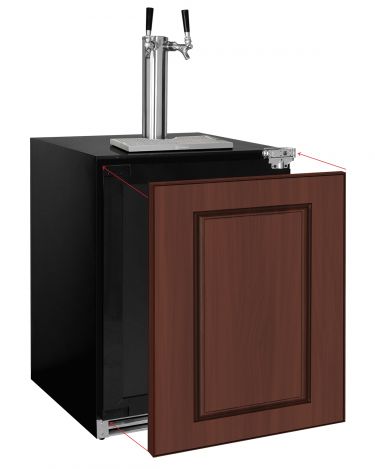 Kegco V24UPRR-2 24 inch panel ready built-in two tap kegerator