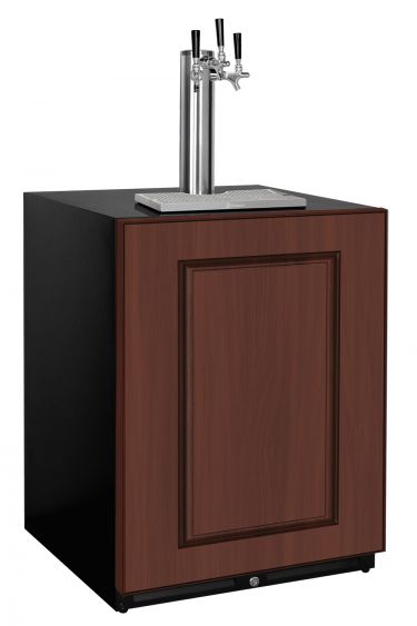 Kegco V24UPRR-3 triple tap 24 inch built-in panel ready kegerator