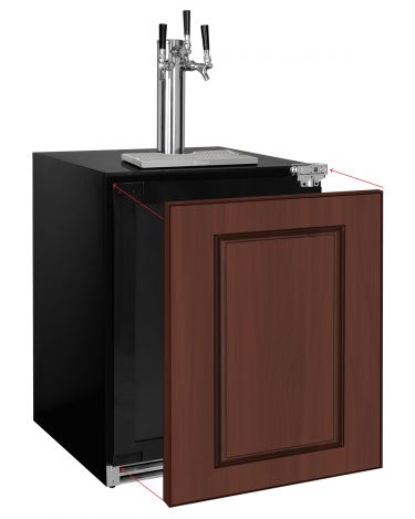 Kegco V24UPRR-3 triple tap 24 inch built-in panel ready kegerator