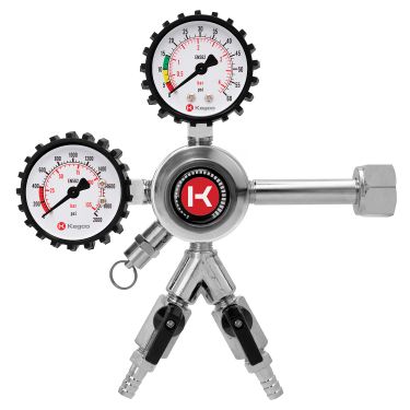 Kegco HL-62-2 premium dual gauge two stage two product regulator